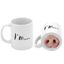 1pc Funny Pig Nose Mug Novelty Ceramic Coffee Tea Cup I'm... Pig Nose Pattern picture