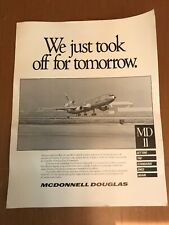 Original McDonnell Douglas MD-11 Poster  11” X 14” picture