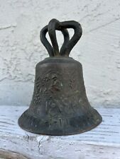 Vtg BRONZE MISSION BELL, Old Antique Spanish Colonial Mexico Brass Church picture