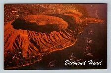Diamond Head, HI-Hawaii, Aerial View, Diamond Head & Black Point Chrome Postcard picture