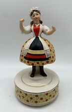 Vintage Schmid Music Box International Costume Czech Girl, 