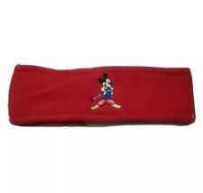 Vintage Mickey Mouse Unlimited Fleece Ski Winter Headband Stretch Red CUTE picture