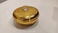 Vintage Valerio Albarello Candy/Trinket Dish with Lid - 24K Gold electroplated picture
