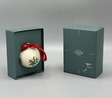 Lenox Holly Berry Porcelain Ball Holiday Christmas Ornament In Original Box picture