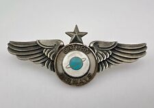 RARE Saturn Airways Captain Sterling Silver Wings Badge 3