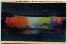 Postcard American Falls, New York, From Canadian Side, Niagara Falls Ontario picture