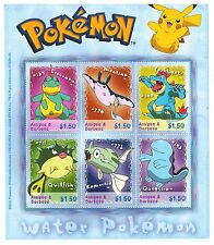 Antigua and Barbuda 2005 - Water Pokemon - Sheet of 6 Stamps - Scott #2586 - MNH picture