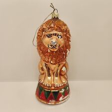 Huge Circus Lion Blown Glass Christmas Ornament picture