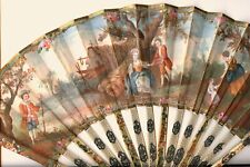 Handpainted Antique Fan 1770: A Galant Meeting in the Garden, Lovely Decoration picture
