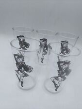 5 Vintage Sandy’s Restaurant Drive-In Clear Glass Drinking Glasses. 1962 picture