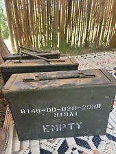 3 PACK Original .50 Caliber 5.56mm Ammo Can M2A1 50CAL Metal Ammo Can Box VGC picture