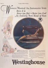 1920s~Westinghouse Automatic Iron~WOMEN WANTED~Appliances~Art~Vintage Print Ad picture