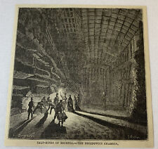 1880 magazine engraving ~ DROZDOWICZ CHAMBER Bochnia Salt Mines, Poland picture