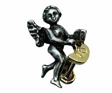 Gambling Blackjack Guardian Angel Lucky Charm Hat or Lapel Pin F6D27J picture