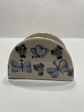 Polish Pottery Kalich Unikat Small Napkin Envelope Holder Butterflies Signed picture