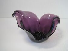 Murano The Artwork Of The Masters Purple Flower Shape Vase 5 