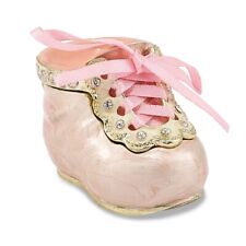 Bejeweled Pink Baby Bootie Trinket Box picture