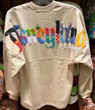 NEW 2024 DISNEYLAND CHARACTER LETTERS CREAM BEIGE SPIRIT JERSEY XS, S, M, L, XL picture