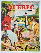 1950s La Province de Quebec Canada Vintage Tourist Travel Booklet Brochure  picture