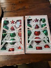 - Vintage HOLLY Glass Christmas Ornaments Red And Green 29 Pieces  picture