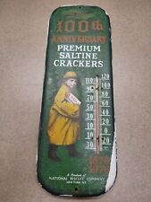 Nabisco 100th Anniversary Premium Saltine Crackers Tin Thermometer 1976 RARE  picture