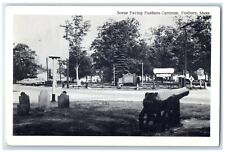 c1940 Scene Facing Foxboro Common Cannon Exterior Foxboro Massachusetts Postcard picture