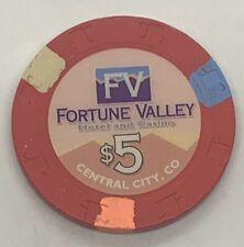 FORTUNE VALLEY $5 Casino Chip CENTRAL CITY Colorado Paulson H&C picture