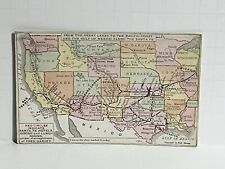 Postcard Fred Harvey Map Card c1912 A58 picture