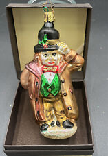 Inge Glas 1998 Friendly Solicitor Blown Glass Christmas Carol Ornament picture