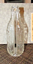 Vintage 1940’s AIGNER AUSTRIA Dual Sided Clear Glass Bottle VIN AQUA picture