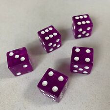 5PCS 19mm A Grade Without Serial Set of Casino Dice-Purple Craps five dice picture