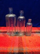 3 Vintage Bottles, 2 JOHNSON'S ,1 PEPTO MANGA picture
