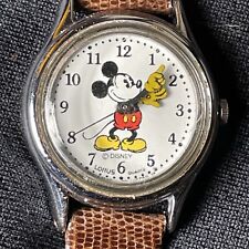 Vintage Disney Mickey Mouse Lorus Ladies Watch,Working 100%.New Teju Lizard Band picture