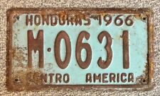 Honduras 1966 CENTRO AMERICA MOTORCYCLE License Plate # M-0631 picture