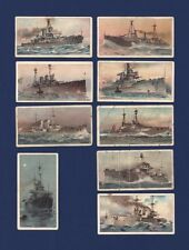 1910 ITC C65 *THE WORLDS DREADNOUGHTS* Tobacco cards LOT of 9  picture