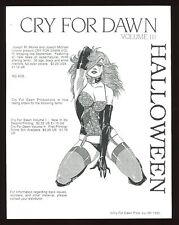 Cry for Dawn Volume III Promo Flyer NN FN 6.0 1990 picture