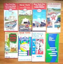 Lot 8 Vintage 1950s-60s Gas Station Maps Texaco Esso New York Jersey Long Island picture