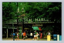 HI-Hawaii, International Market Place, Antique, Vintage Souvenir Postcard picture