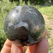 165g Natural Chalcopyrite Agate sphere quartz crystal polished ball healing picture