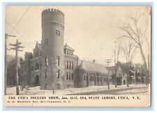 c1910 The Utica Poultry Show, State Armory Utica NY Advertising Postcard picture