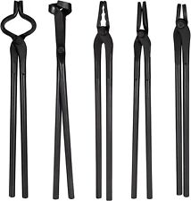 Blacksmith Tongs Tools Set For Knife Making Flat Square Bolt Blade Wolf Jaw tong picture