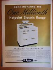 1941 ONE MILLIONTH HOTPOINT ELECTRIC RANGE vintage art print ad  picture