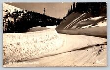 RPPC Winter Scene On BERTHOUD PASS Deep Snow SANBORN VINTAGE Real Photo Postcard picture