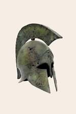Handmade Greek Spartan Battered Athenian Warrior Helmet picture