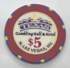Texas Gambling Hall & Hotel $5 Casino Chip North Las Vegas Nevada 1995 picture