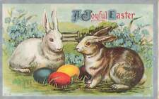 c1910 Cute Rabbits Egg Easter P325 picture