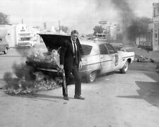 The Getaway 1972 Steve McQueen Shotgun Car in Flames Sam Peckinpah 8x10 Photo picture
