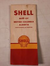 Vtg Shell road map map of British Columbia Alberta Saskatchewan and  manitoba  picture