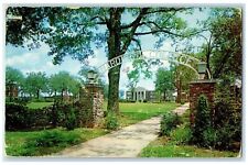 c1960's Harding College Entrance To Campus Searcy AR Posted KWBC Radio Postcard picture