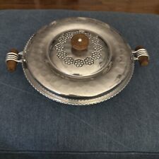 Vintage BW Buenilum Casserole Dish Hammered Aluminum Covered Bowl Glass Insert picture